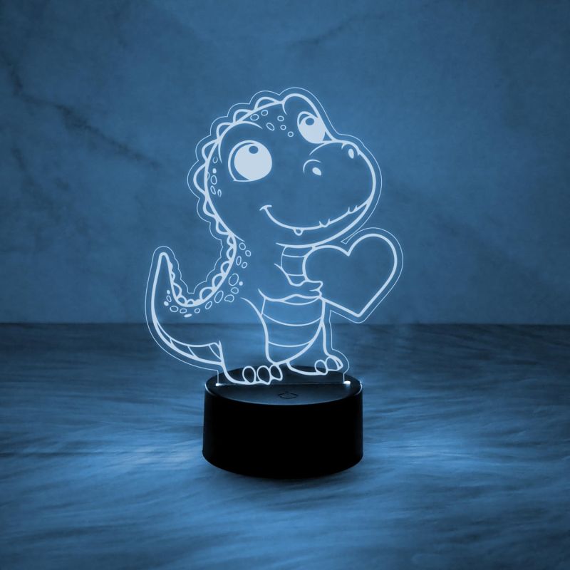 3D Illusion Crocodile Night Light for Children with 7 Color Changing Light & Touch Control Christmas Birthday Gifts Suitable for Boys Girls